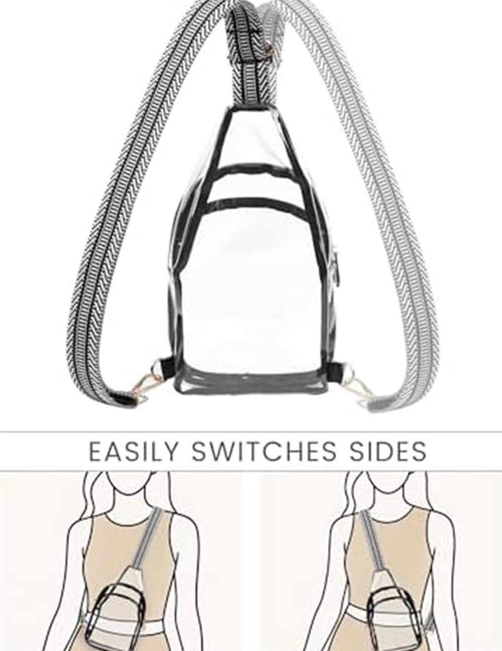 Clear Sling Bag, Two-Compartment — photo 6 of 6