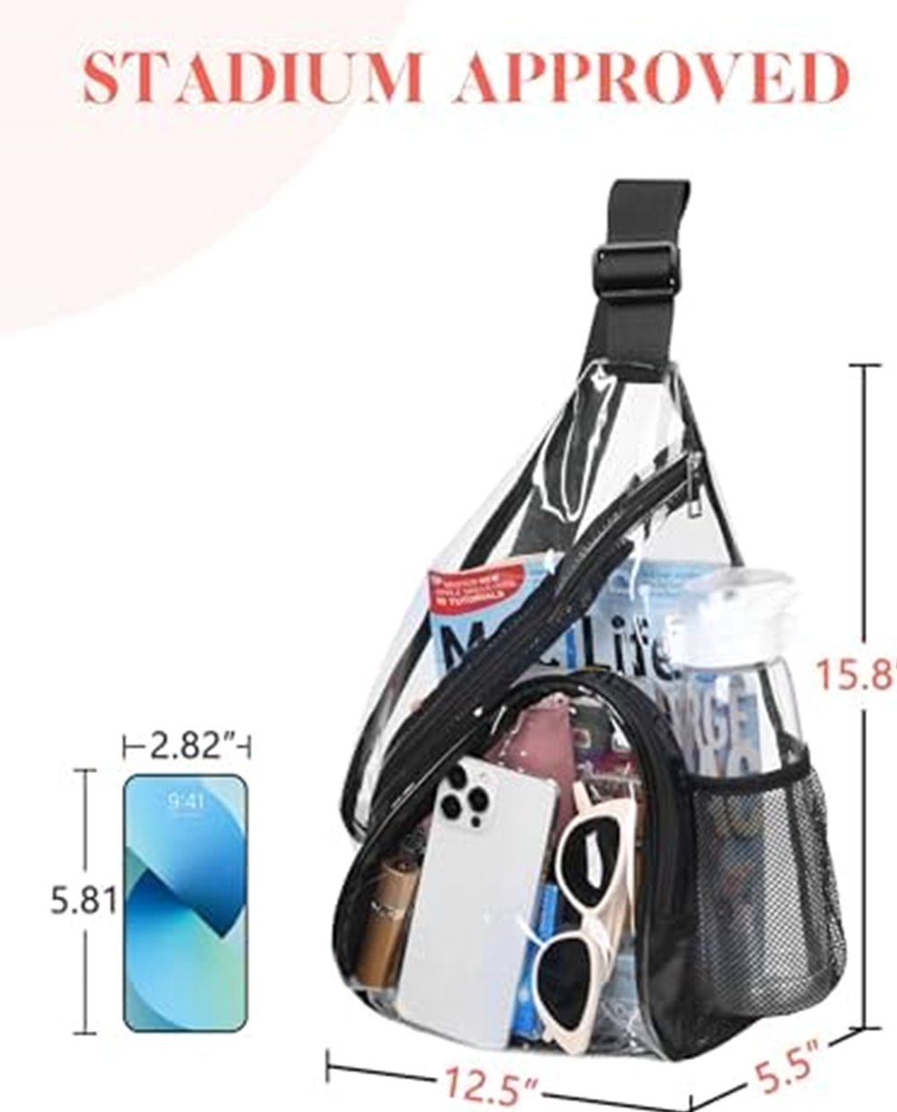 Clear Sling Bag, Stadium Approved — photo 4 of 7