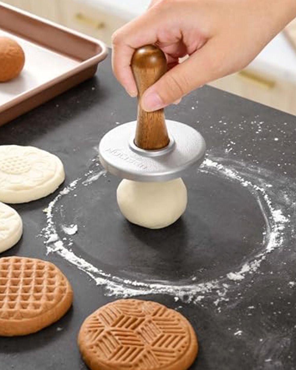 Cookie Stamps, Set of 4 with Wooden Handles — photo 3 of 7