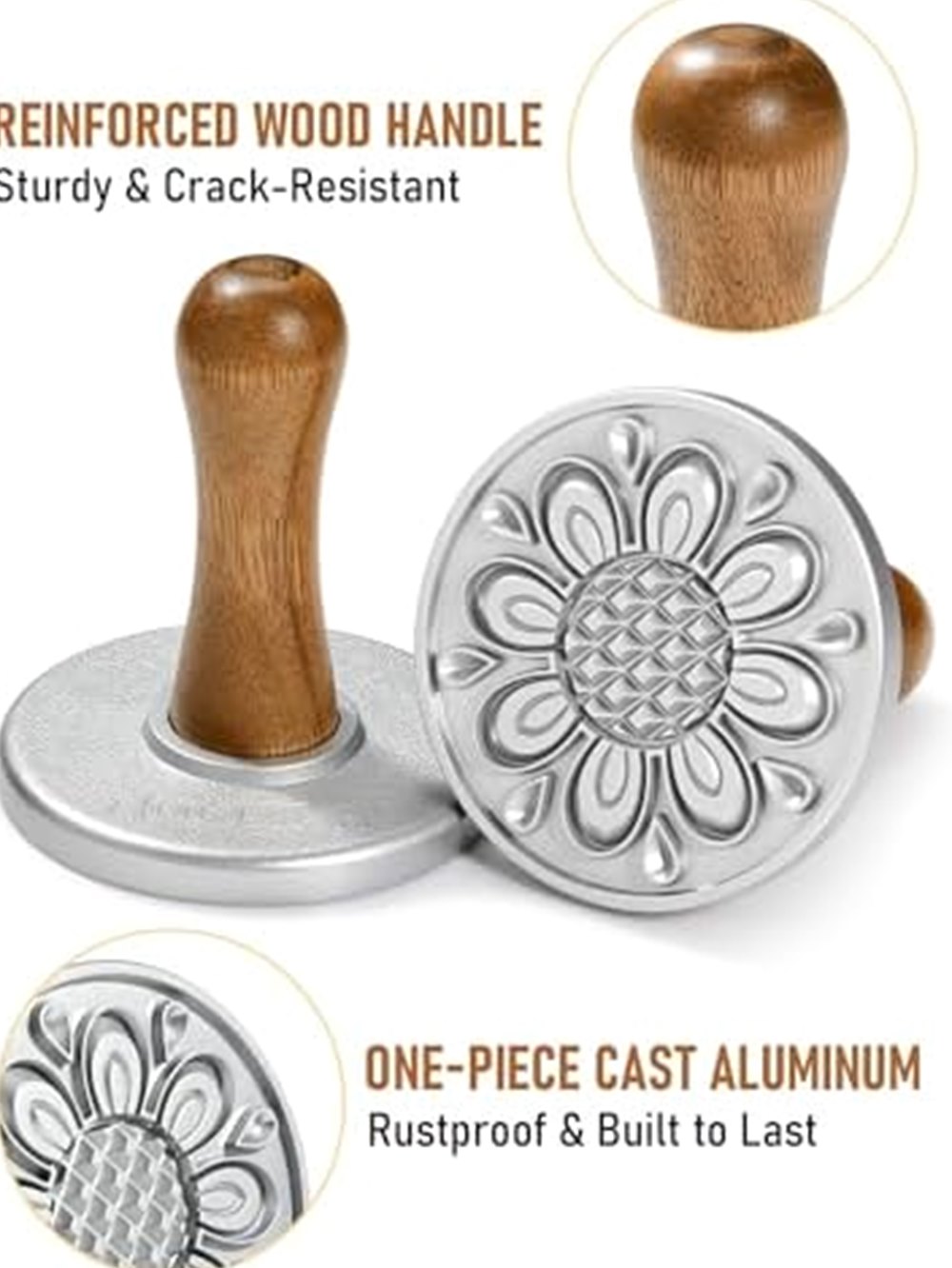 Cookie Stamps, Set of 4 with Wooden Handles — photo 6 of 7