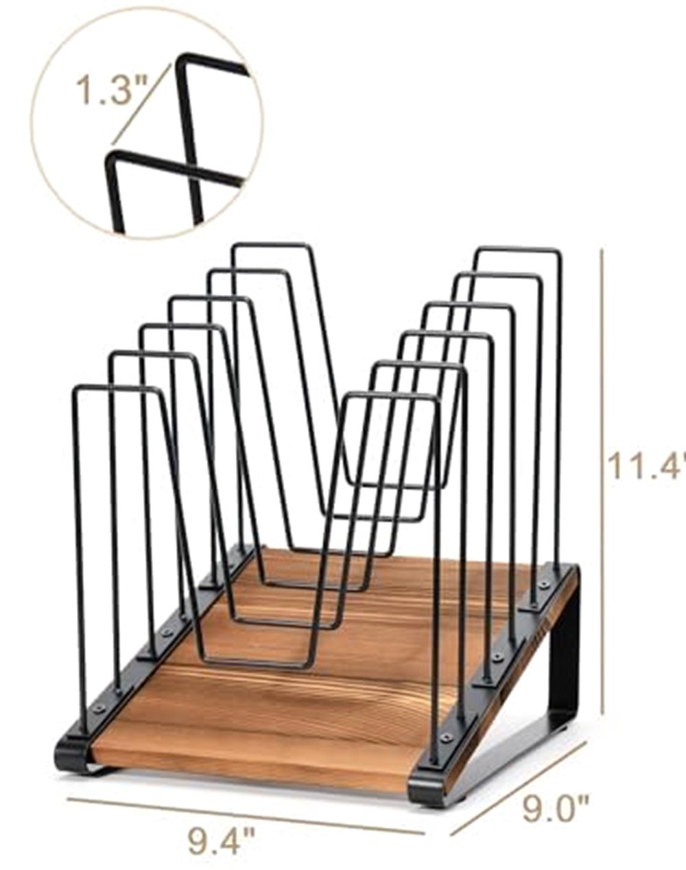 Inclined Desk File Organizer, 5 Sections — photo 4 of 7
