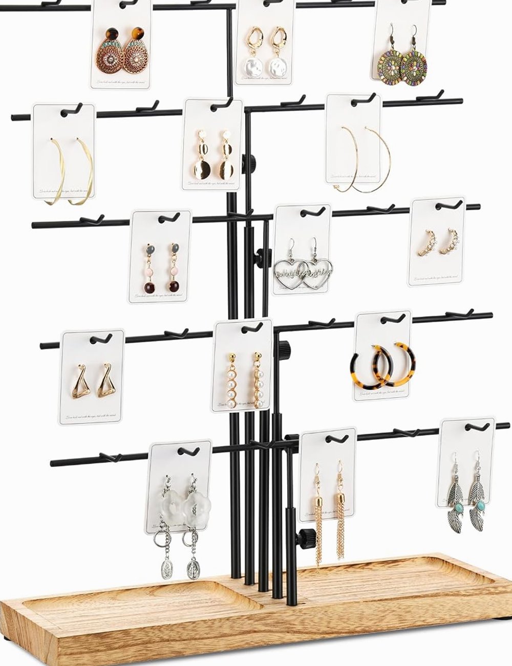 Earring Display Stand, Adjustable 30 Hooks