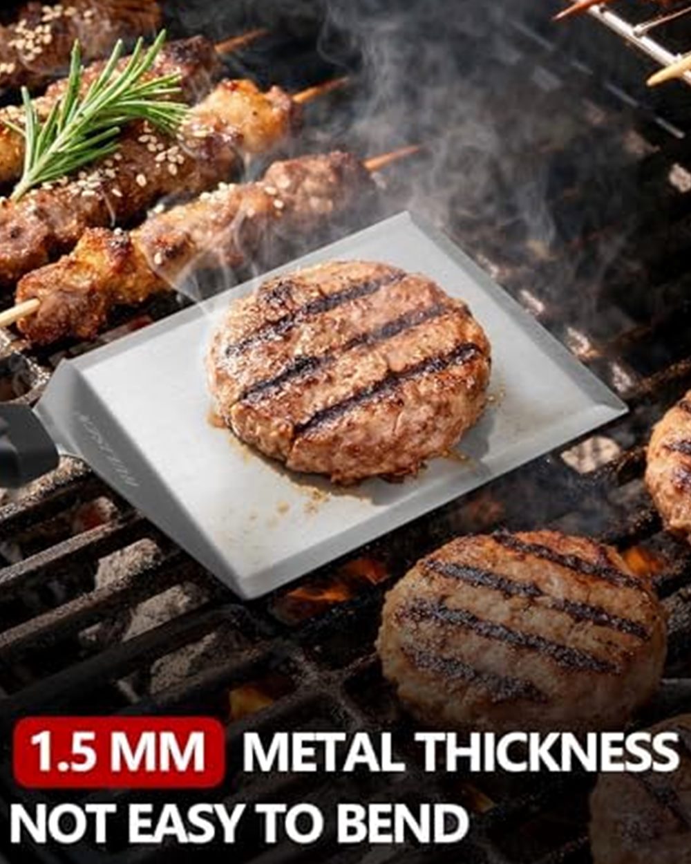 Grill Spatula, 6 × 5-inch Heavy-Duty Turner — photo 6 of 6