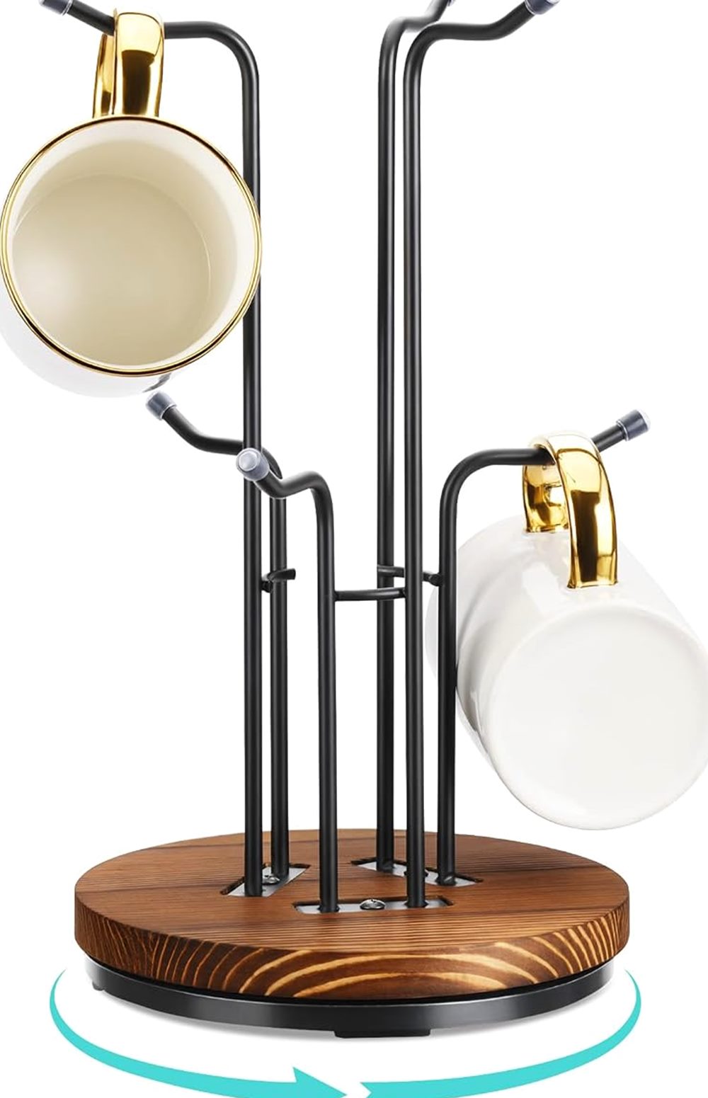 360° Rotating Mug Tree, 6 Hooks