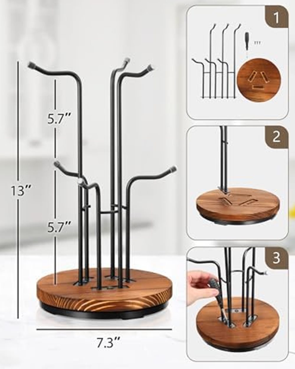 360° Rotating Mug Tree, 6 Hooks — photo 5 of 6