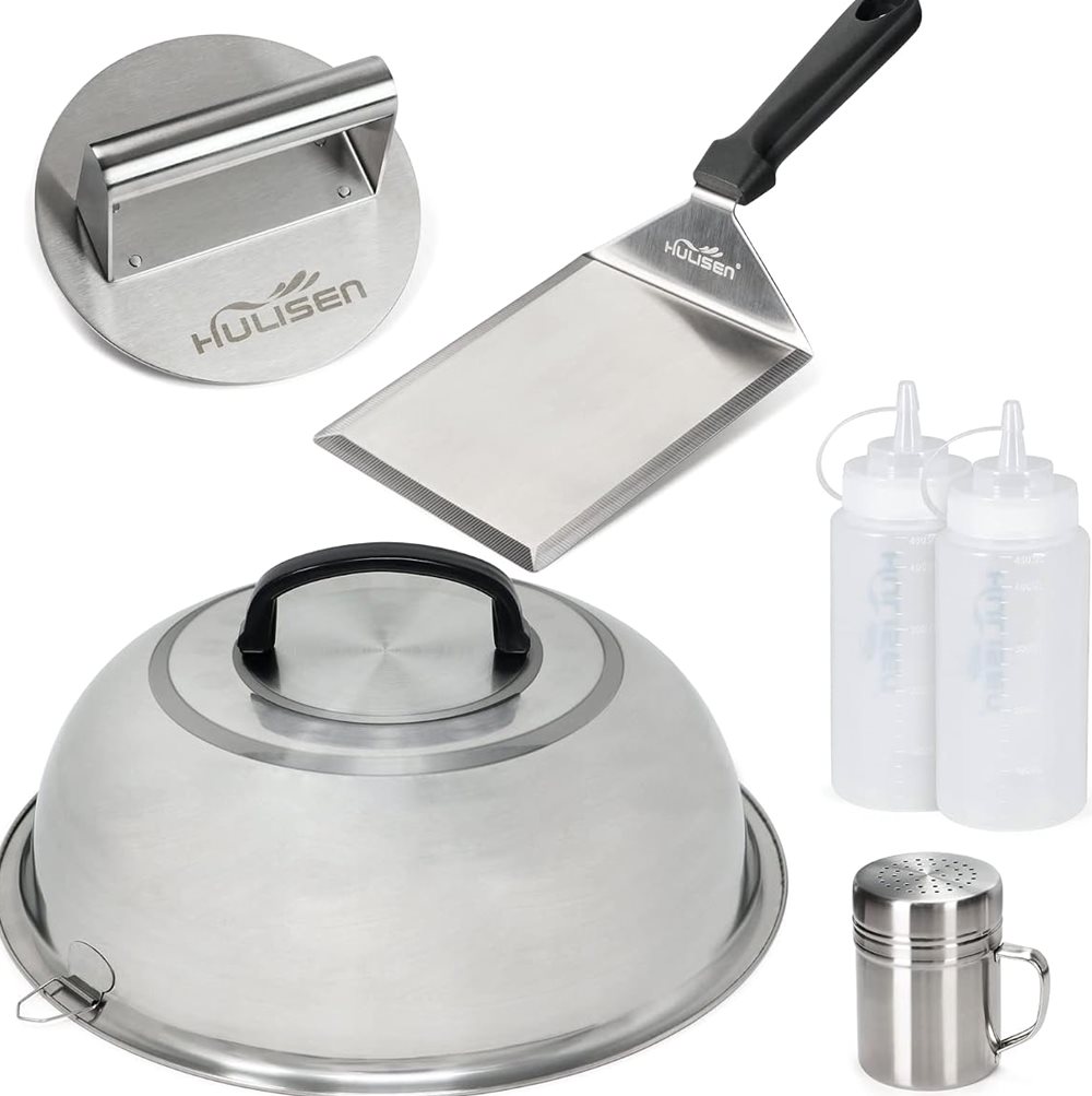 Smashed Burger Kit, 6-Piece Griddle Set