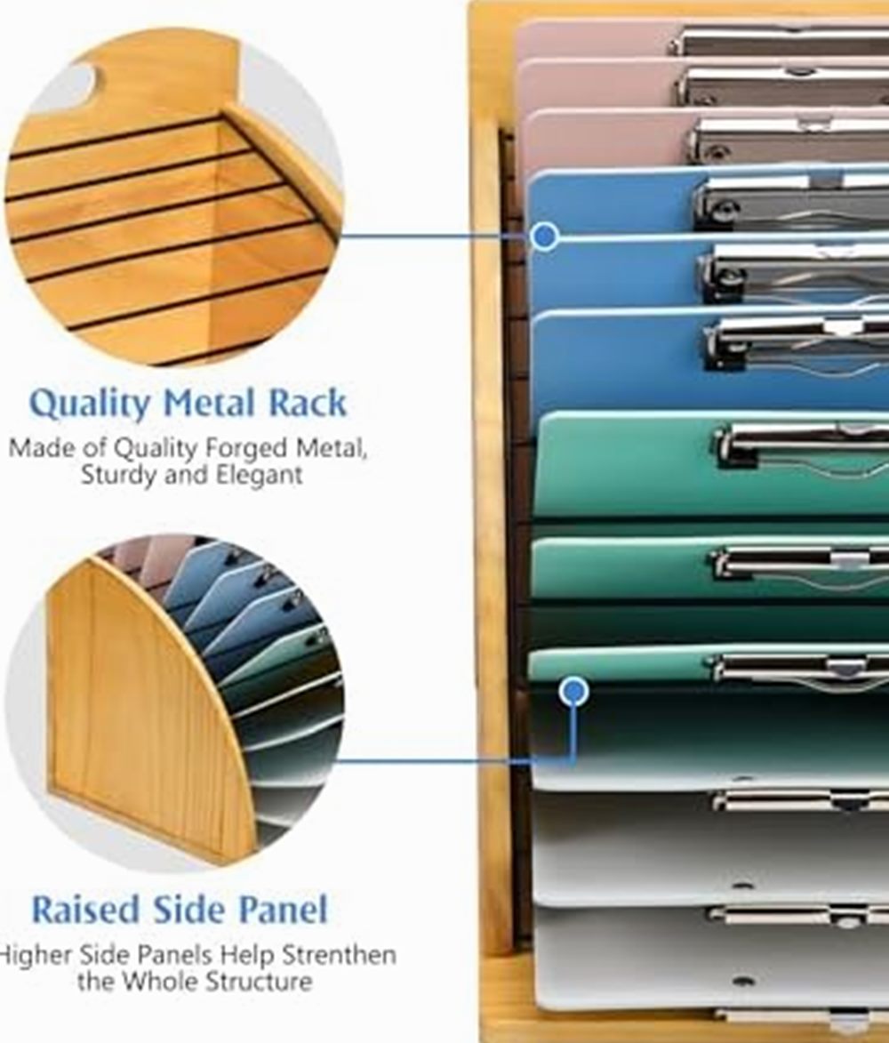 Wooden Clipboard Holder & Organizer — photo 4 of 6