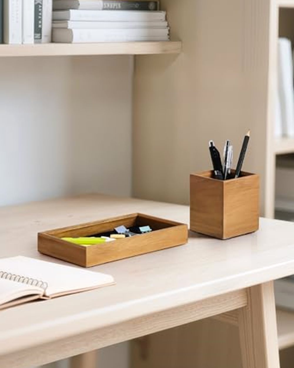 Wooden Desk Organizer Tray & Pen Holder — photo 6 of 6